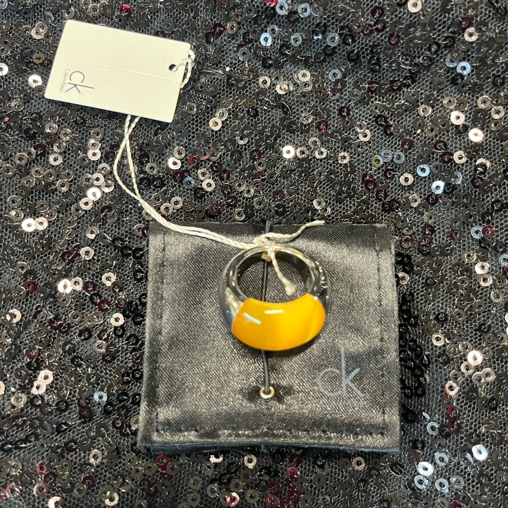 Calvin Klein Yellow and Silver Ring